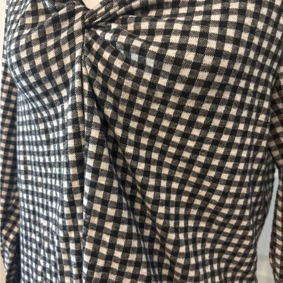 Old Navy gingham black and white soft long sleeve top size L - Picture 12 of 16
